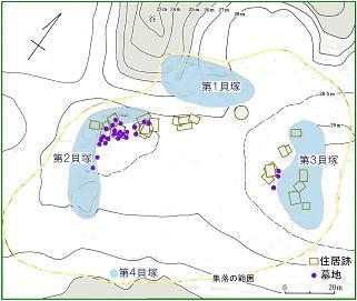 貝塚遺跡位置図