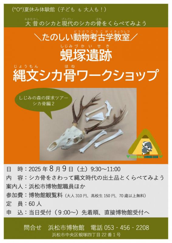 蜆塚遺跡縄文シカ骨ワークショップ