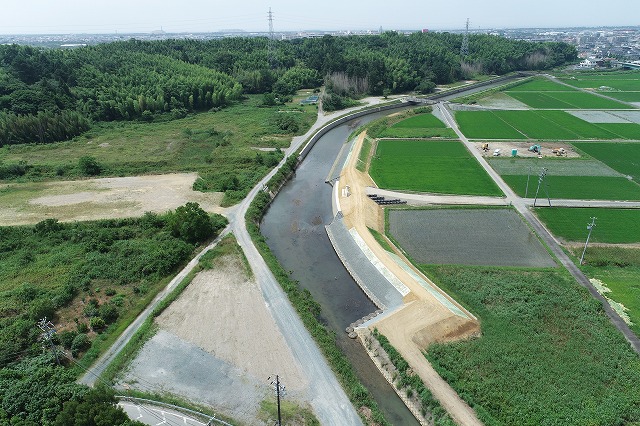 浸水対策のための河川工事