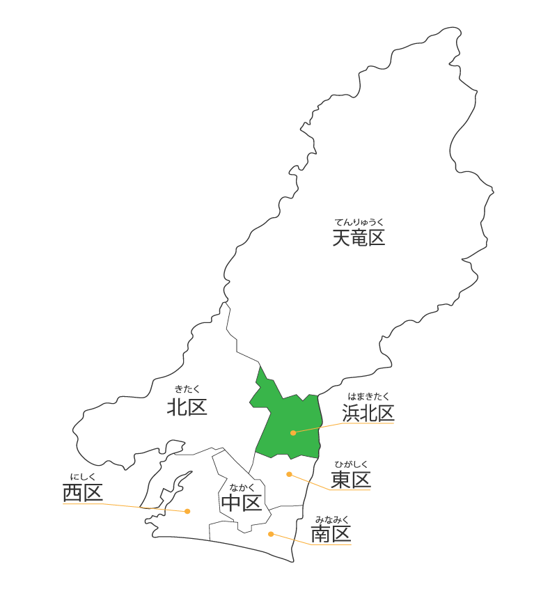 浜北区の地図