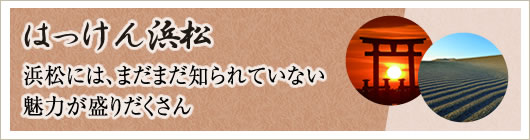 はっけん浜松 浜松には、まだまだ知られていない魅力が盛りだくさん